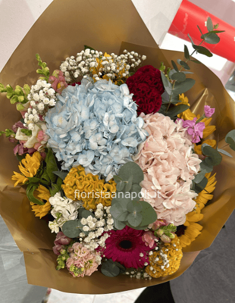 Bouquet  con ortensia 
