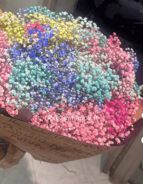 Fascio di nebbiolina colorata